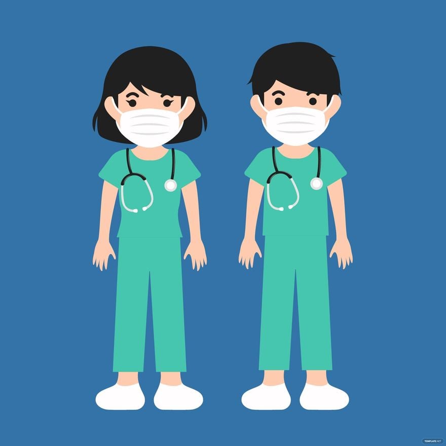 National Nurses Day Cartoon Vector in Illustrator, PSD, EPS, SVG, JPG, PNG