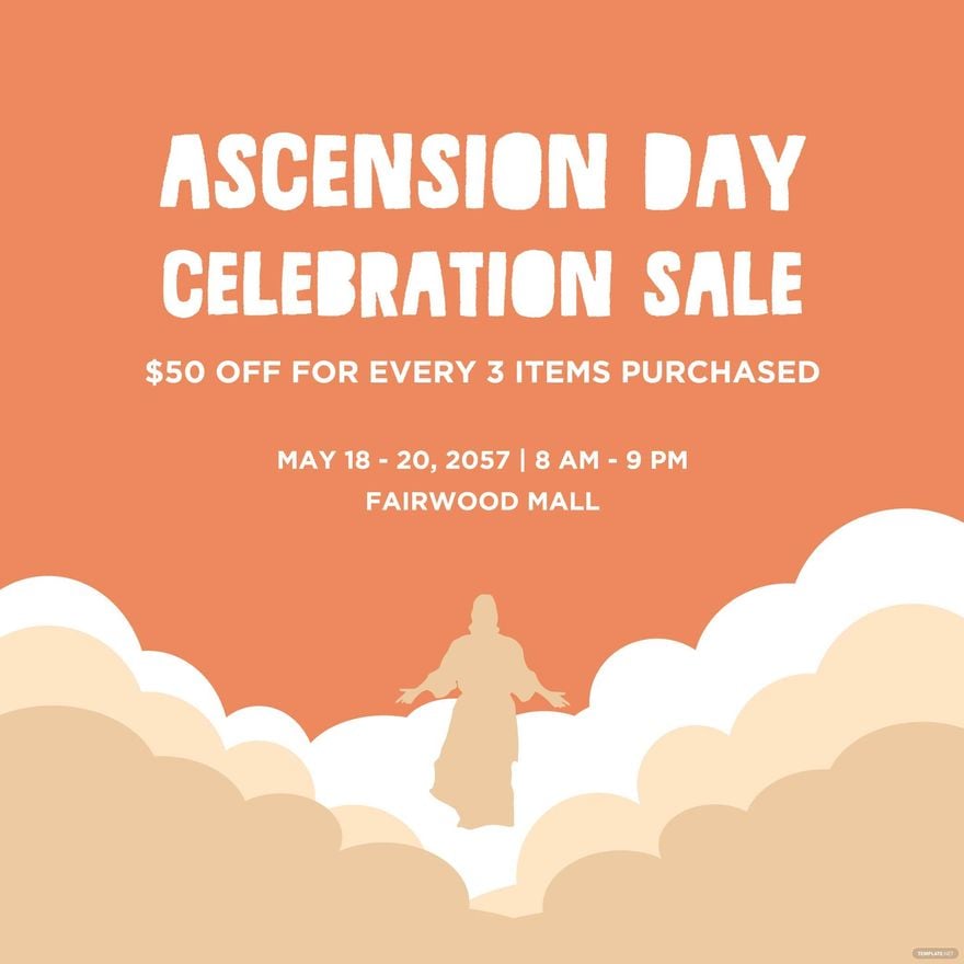 Free Ascension Day Poster Vector in Illustrator, PSD, EPS, SVG, JPG, PNG