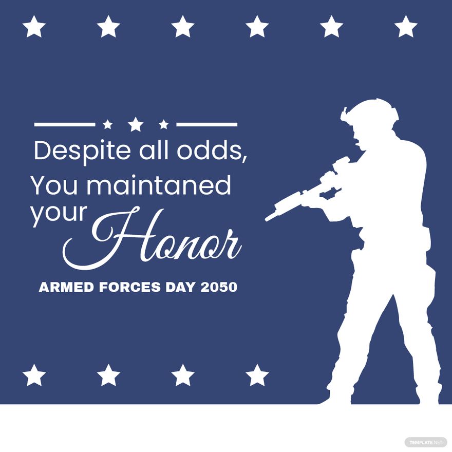 Free Armed Forces Day Quote Vector in Illustrator, PSD, EPS, SVG, JPG, PNG