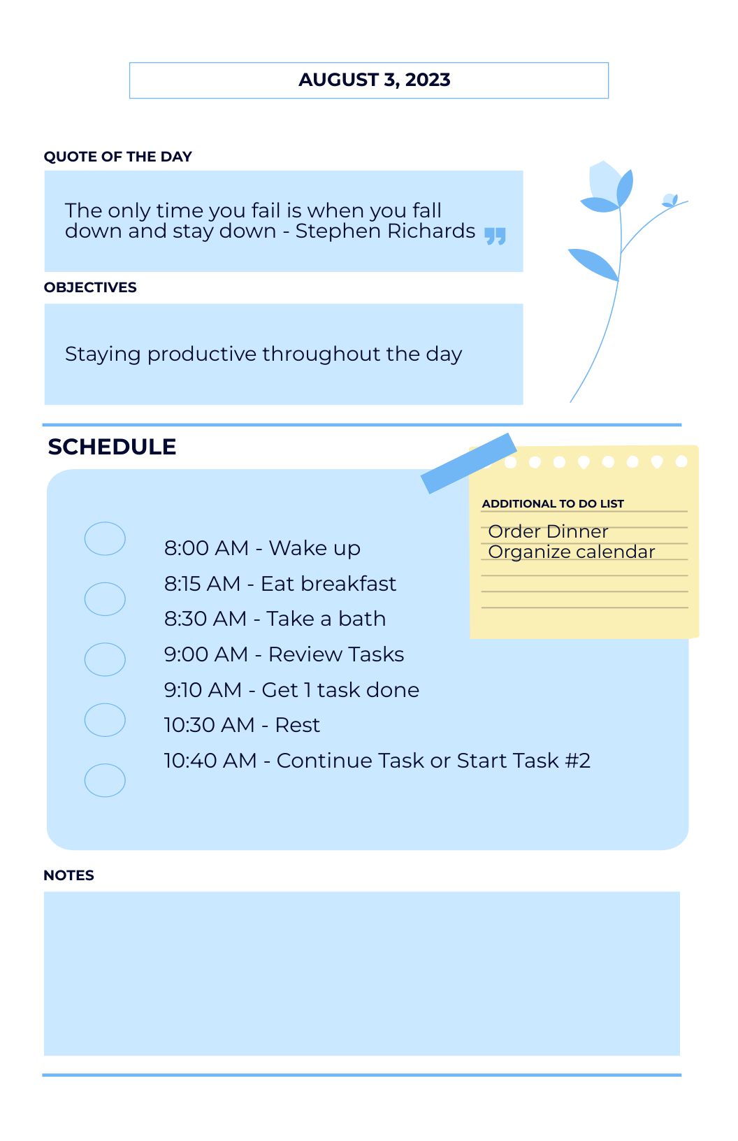 Daily Deskpad Planner Template in Word, PDF, Illustrator