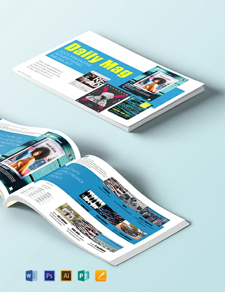 Magazine Advertising Media Kit Template - Illustrator, Word, Apple Pages, PSD, Publisher