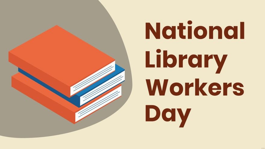 Free National Library Workers Day Background