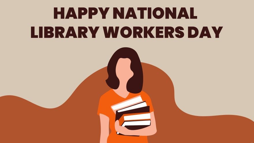 Happy National Library Workers Day Background in PDF, Illustrator, PSD, EPS, SVG, JPG, PNG