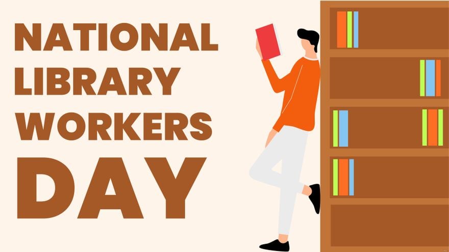Free National Library Workers Day Wallpaper Background