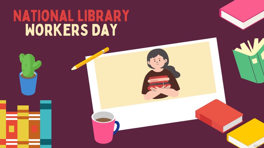 Free National Library Workers Day Image Background