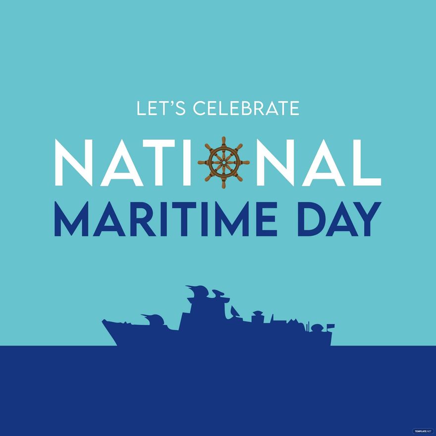 National Maritime Day Celebration Vector