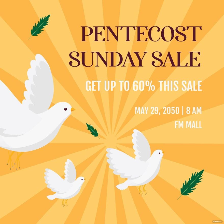 Pentecost Flyer Vector