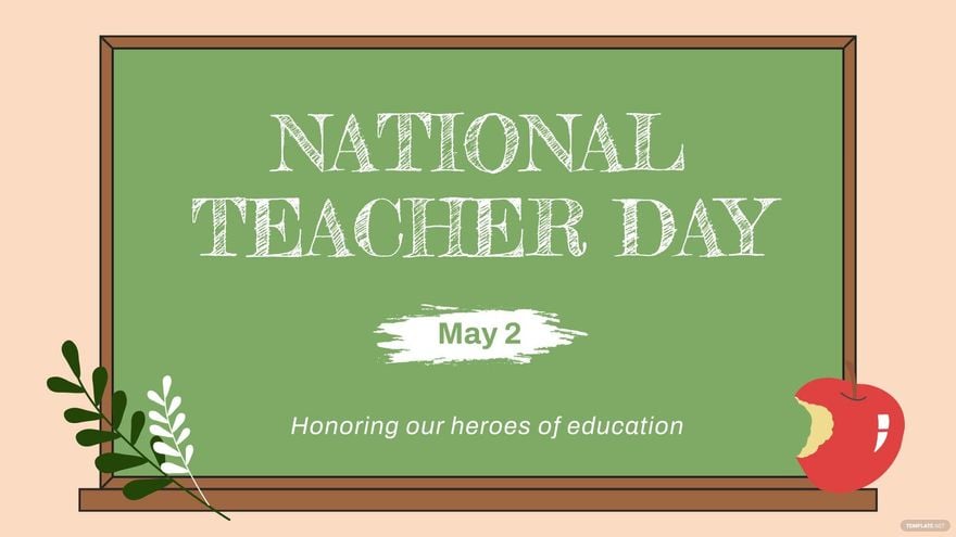 Free National Teacher Day Flyer Background in PDF, Illustrator, PSD, EPS, SVG, JPG, PNG