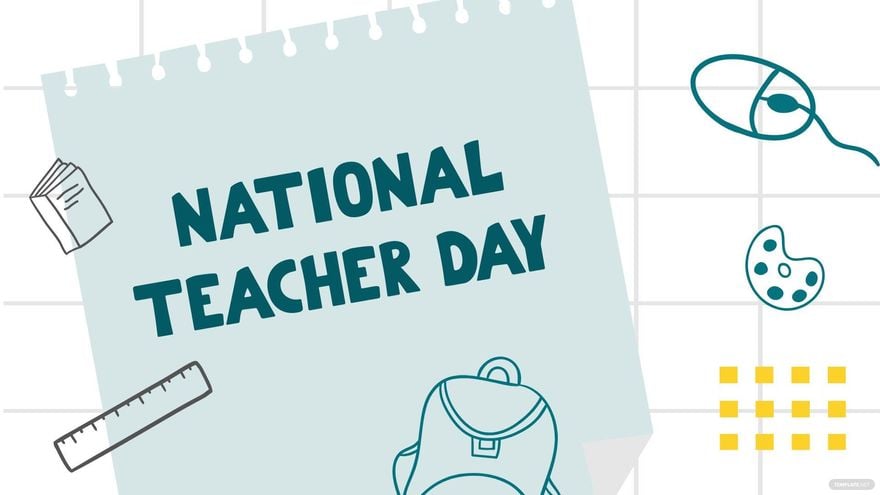 Free High Resolution National Teacher Day Background in PDF, Illustrator, PSD, EPS, SVG, JPG, PNG