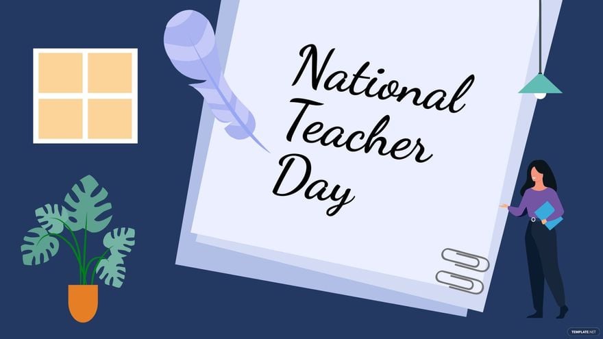 Free National Teacher Day Wallpaper Background