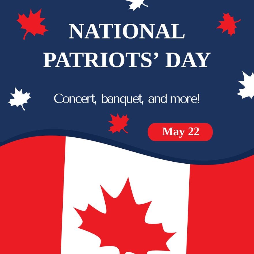 Free National Patriots' Day Poster Vector