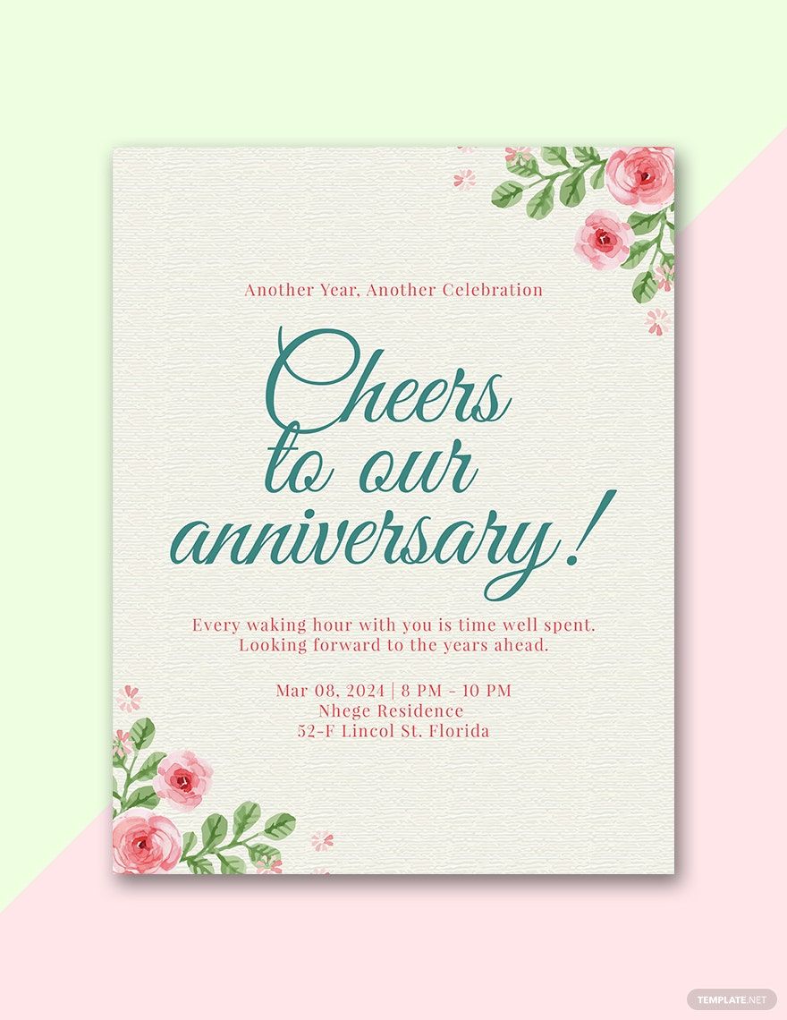 Anniversary Program Template in Word, Illustrator, PSD, Apple Pages, Publisher, InDesign