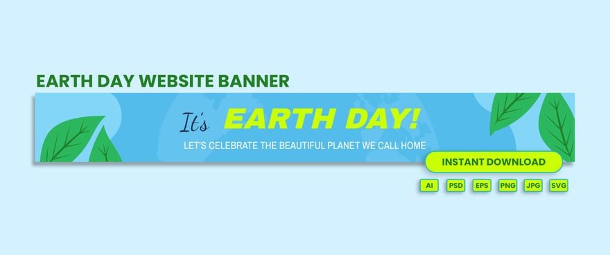 Free Earth Day Website Banner in Illustrator, PSD, EPS, SVG, JPG, PNG