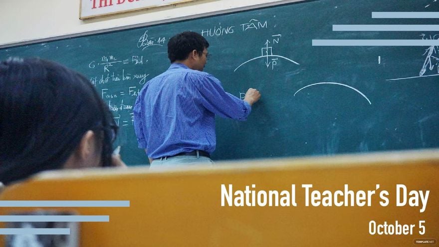 National Teacher Day Photo Background in PDF, Illustrator, PSD, EPS, SVG, JPG, PNG
