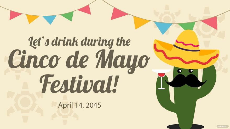 Free Cinco de Mayo Invitation Background in PDF, Illustrator, PSD, EPS, SVG, JPG, PNG