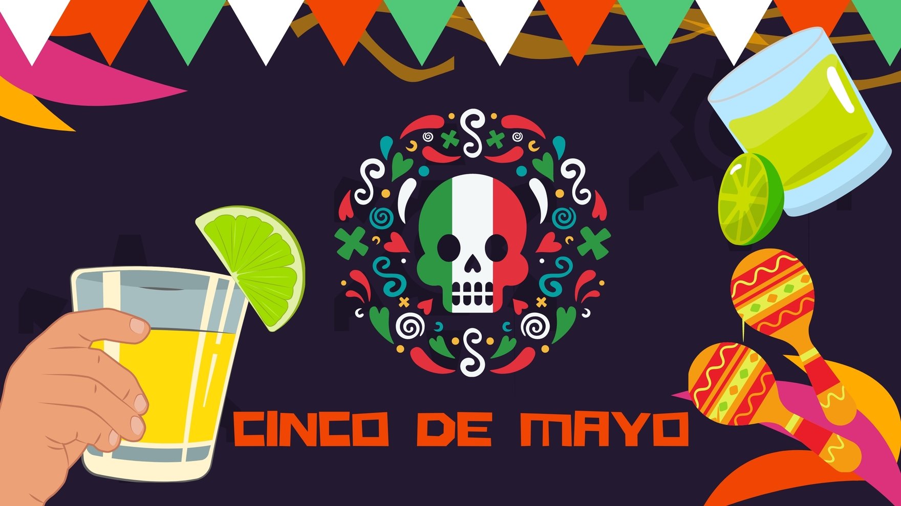 Free Cinco de Mayo Drawing Background in PDF, Illustrator, PSD, EPS, SVG, JPG, PNG
