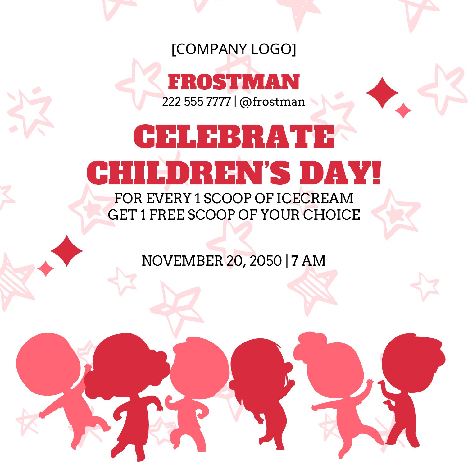 Free Children's Day Flyer Vector
