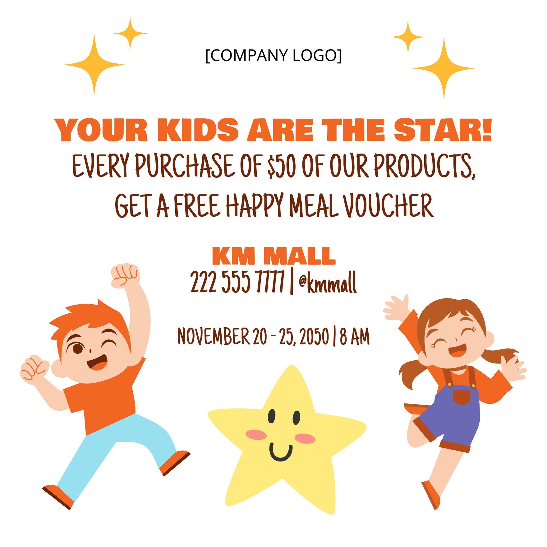 Free Children's Day Poster Vector