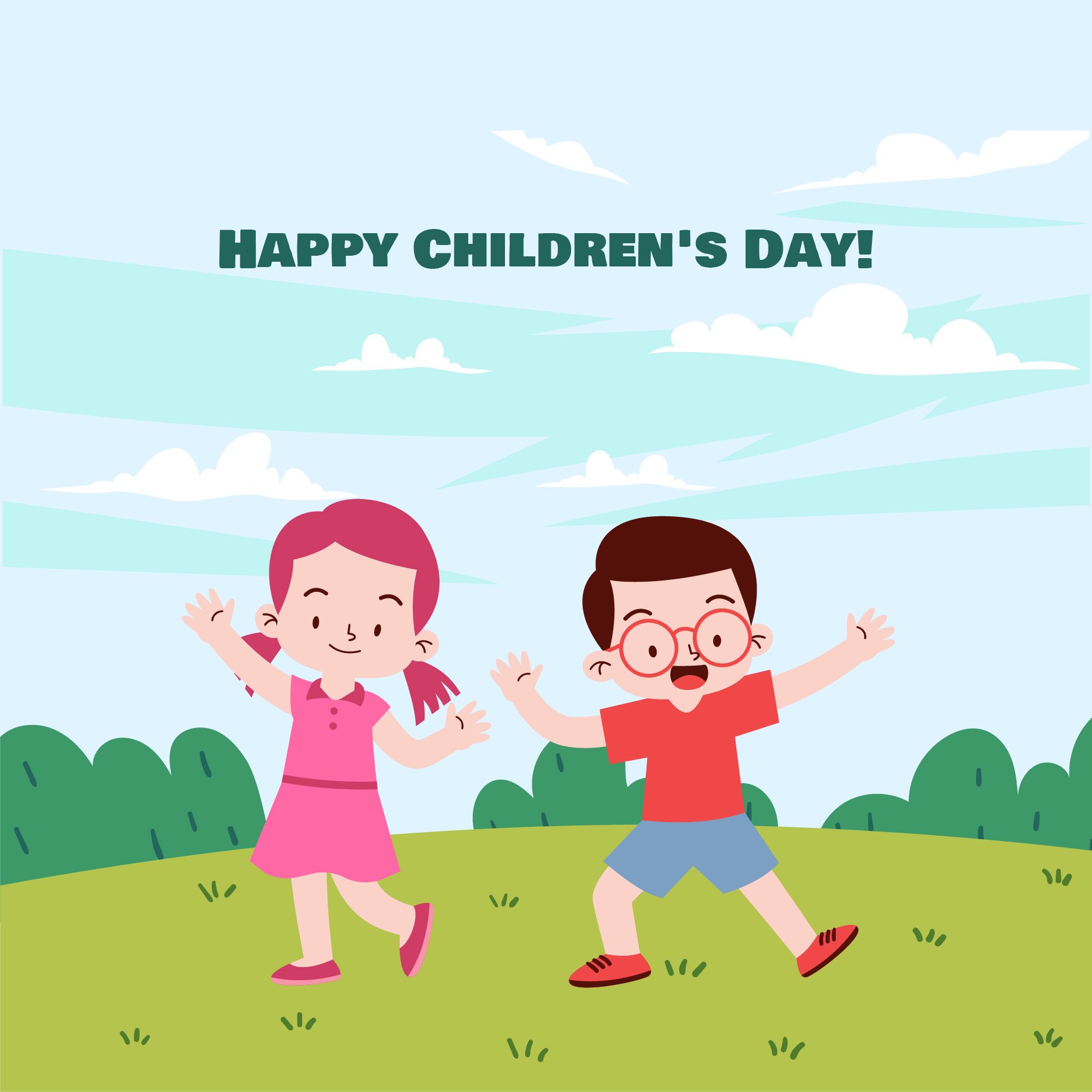 Happy Children's Day Illustration in Illustrator, PSD, EPS, SVG, JPG, PNG