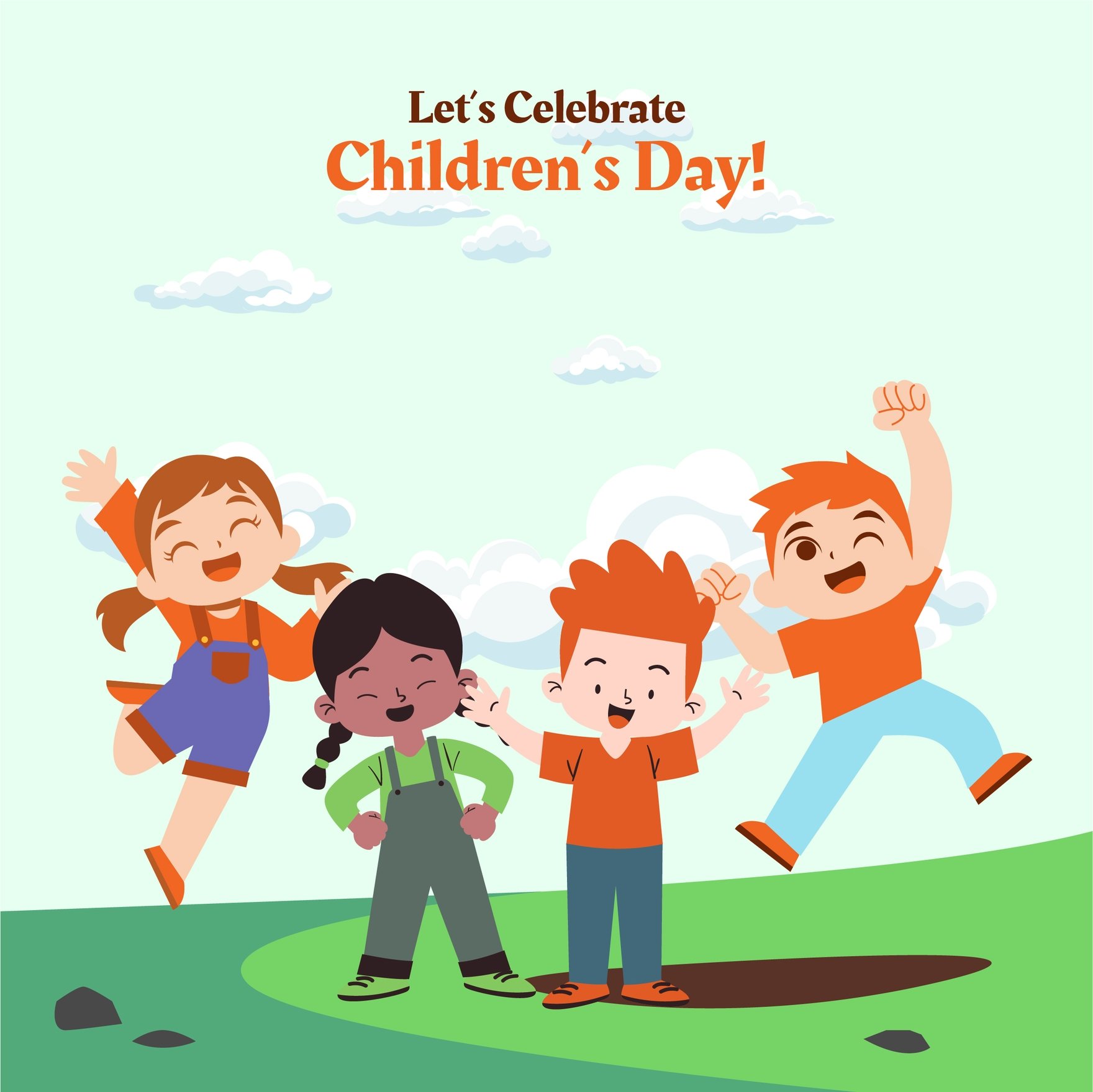 Free Children's Day Celebration Vector in Illustrator, PSD, EPS, SVG, JPG, PNG