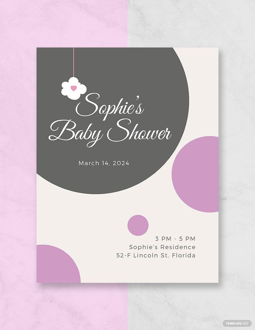Baby Shower Program Template in Word, Illustrator, PSD, Apple Pages, Publisher, InDesign