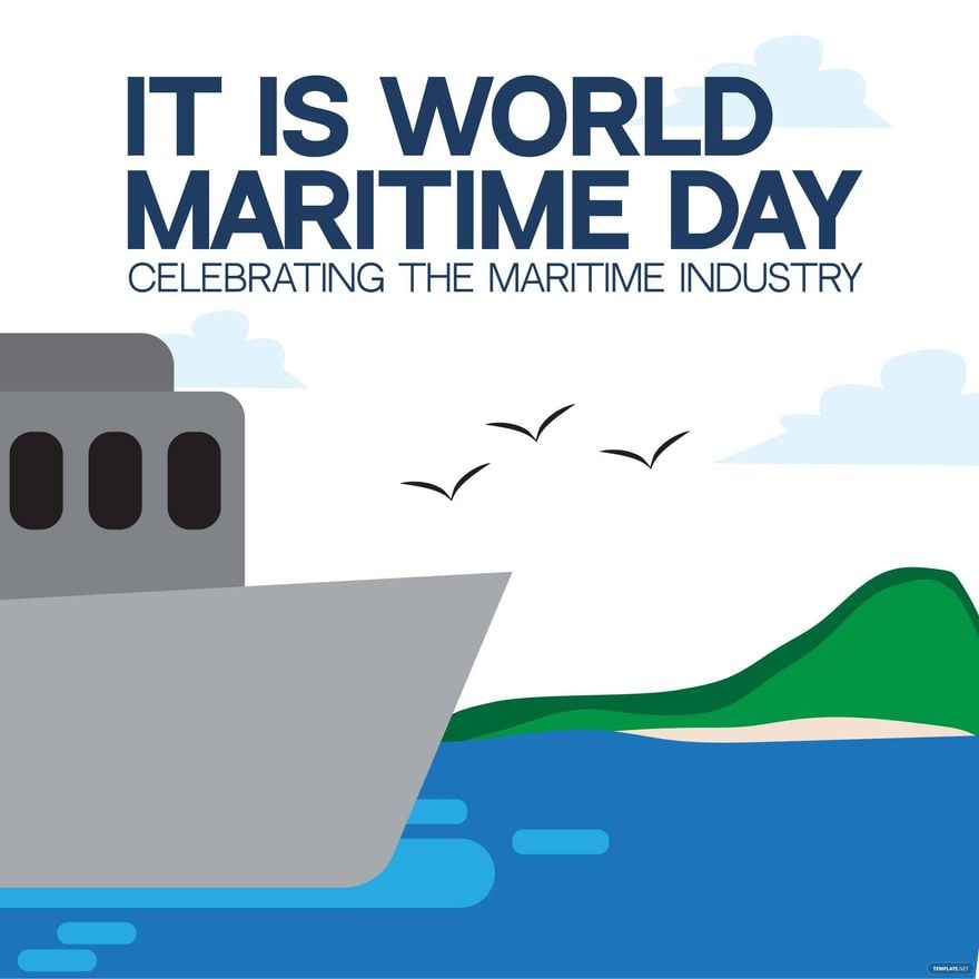 National Maritime Day Wishes Vector