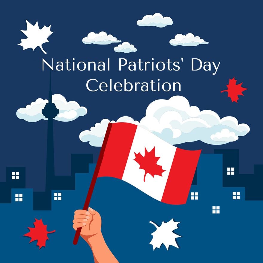National Patriots' Day Celebration Vector