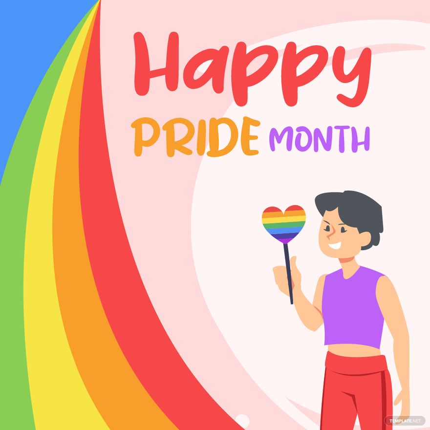 Free Happy Pride Month Vector in Illustrator, PSD, EPS, SVG, JPG, PNG