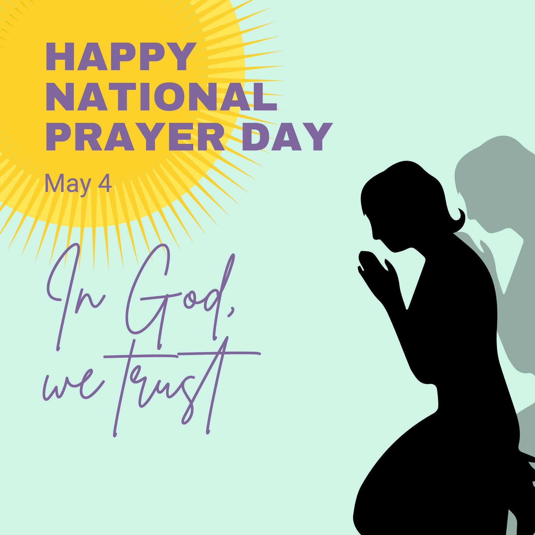 Free National Day of Prayer Whatsapp Post in Illustrator, PSD, EPS, SVG, JPG, PNG