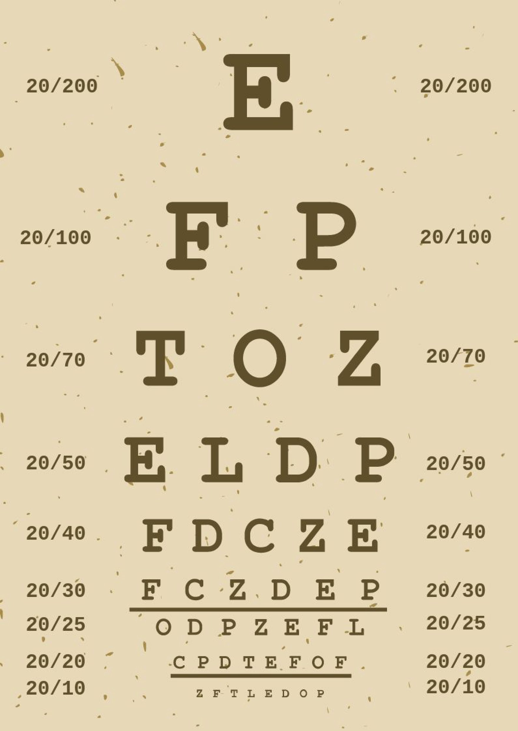 Free Vintage Eye Test Chart in PDF, Illustrator