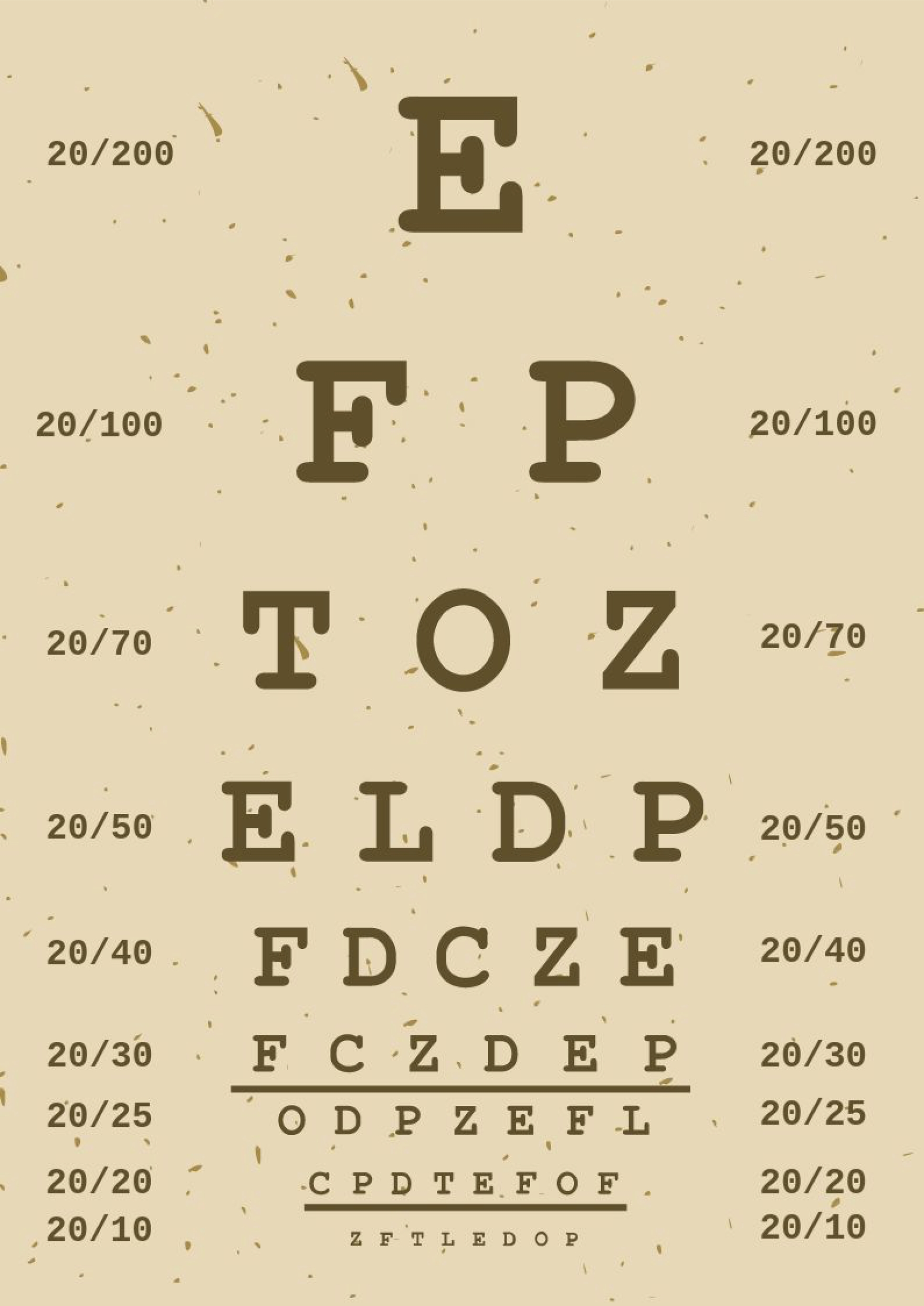 Free Vintage Eye Test Chart in Illustrator, PDF - Download | Template.net