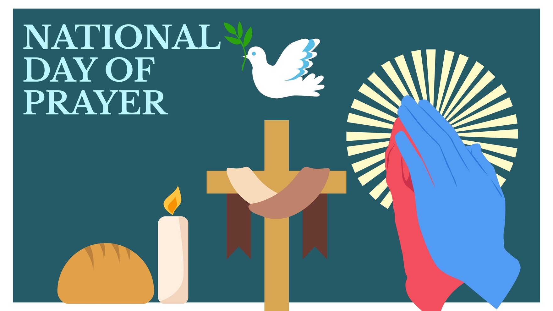 National Day of Prayer Drawing Background in PDF, Illustrator, PSD, EPS, SVG, JPG, PNG