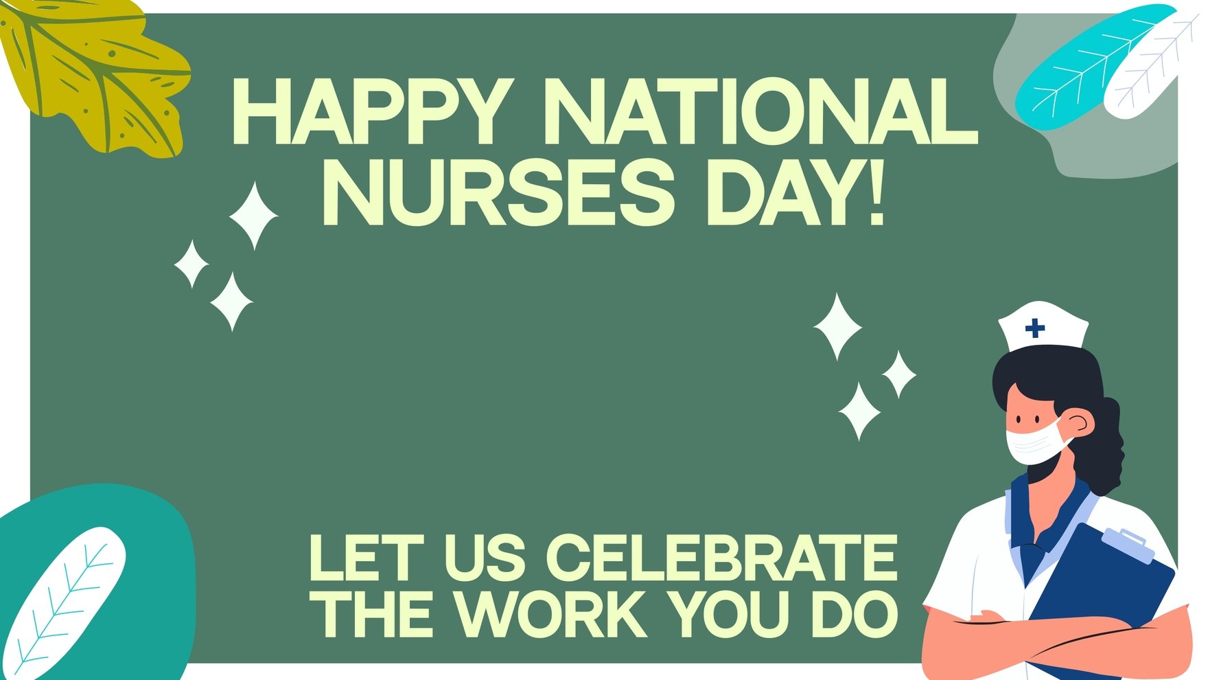 National Nurses Day Greeting Card Background Template