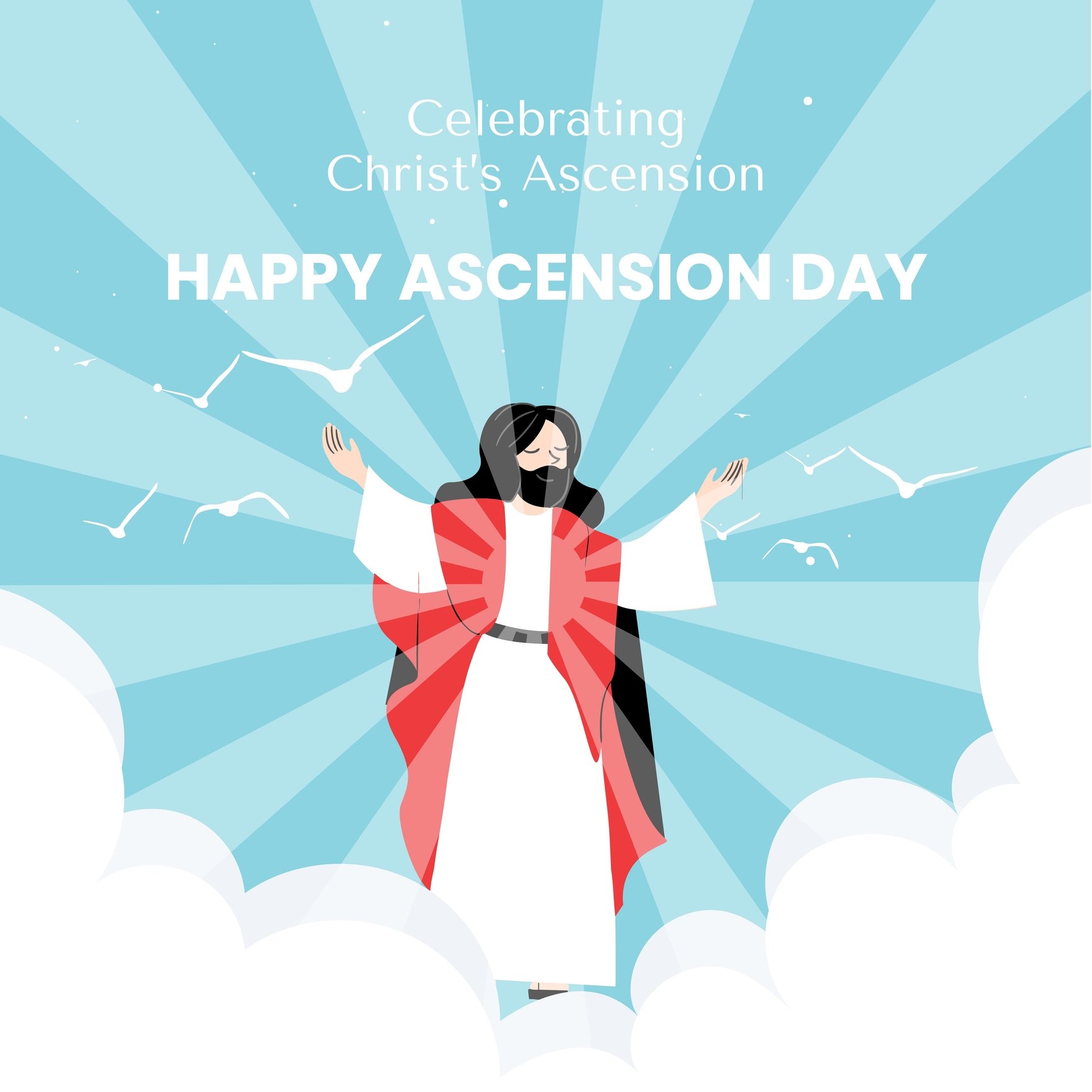 Free Ascension Day Instagram Post in Illustrator, PSD, EPS, SVG, PNG, JPEG