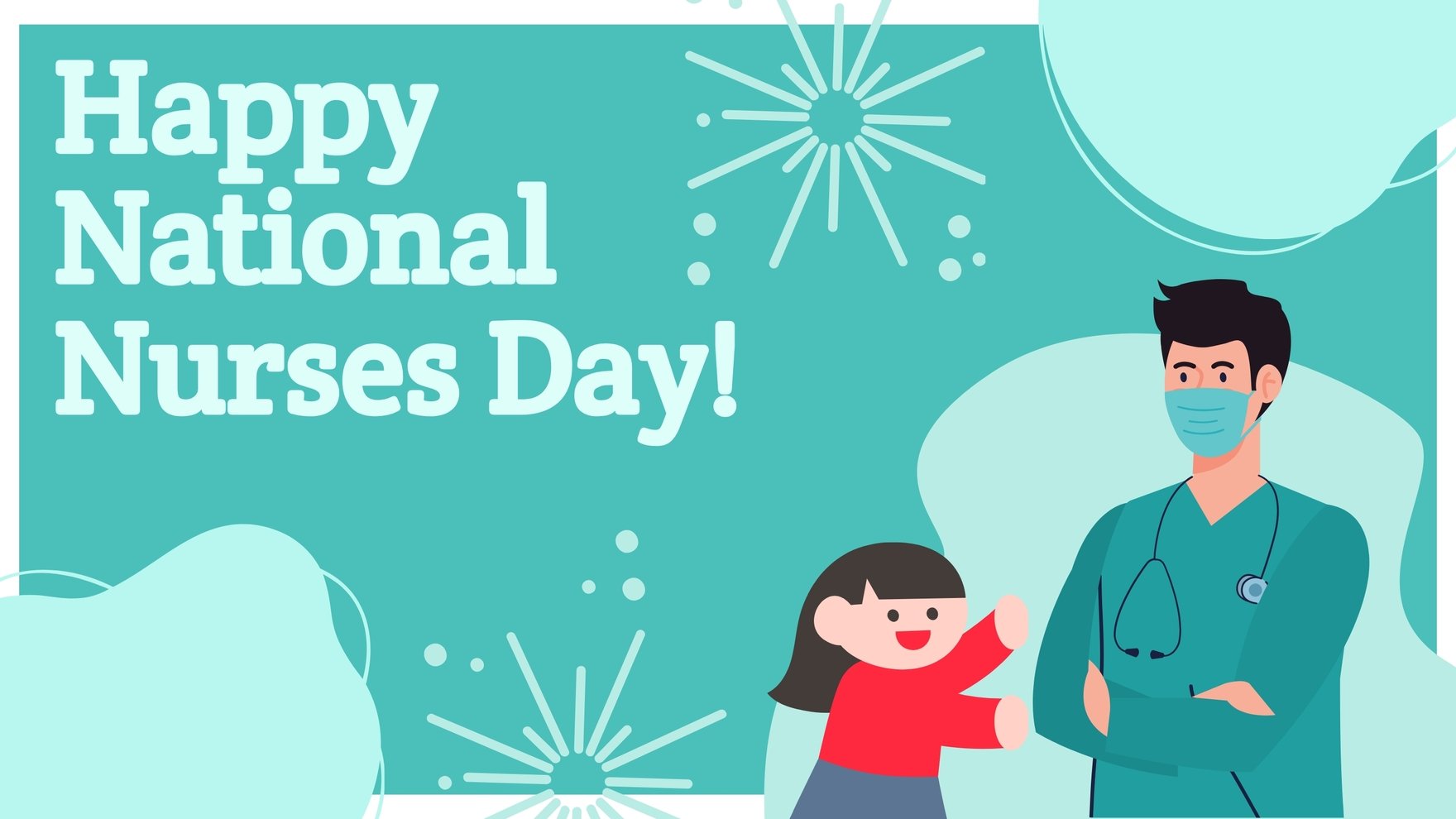 Free Happy National Nurses Day Background