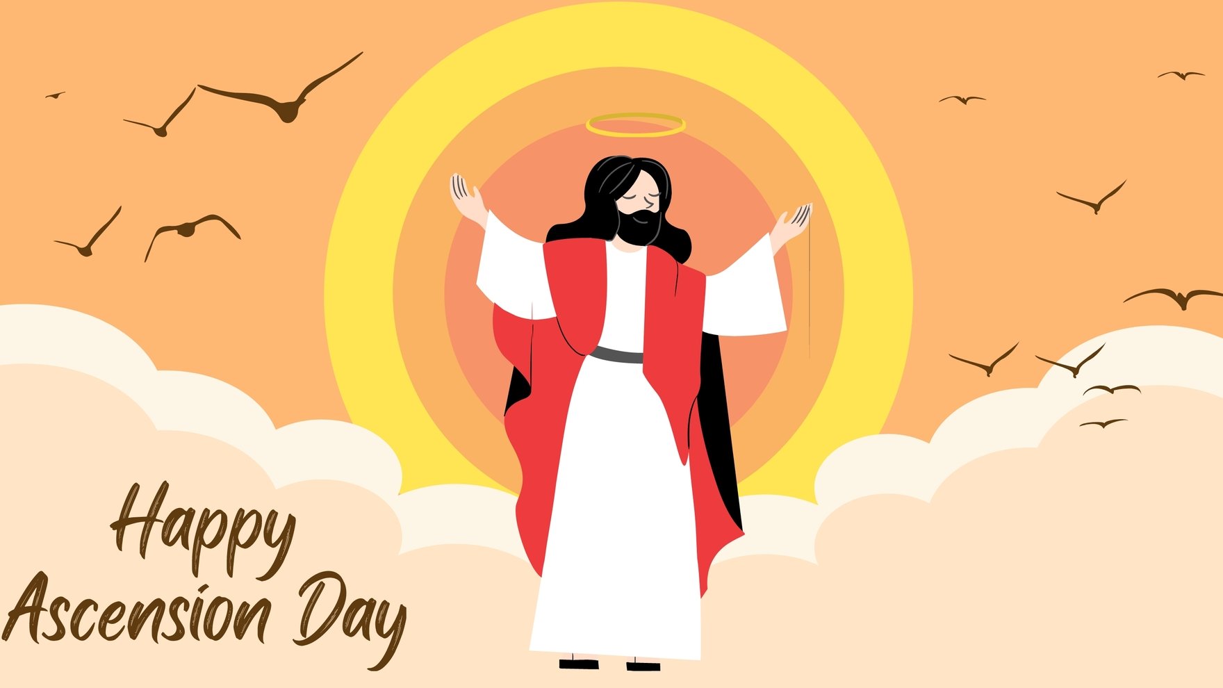 Free Ascension Day Vector Background