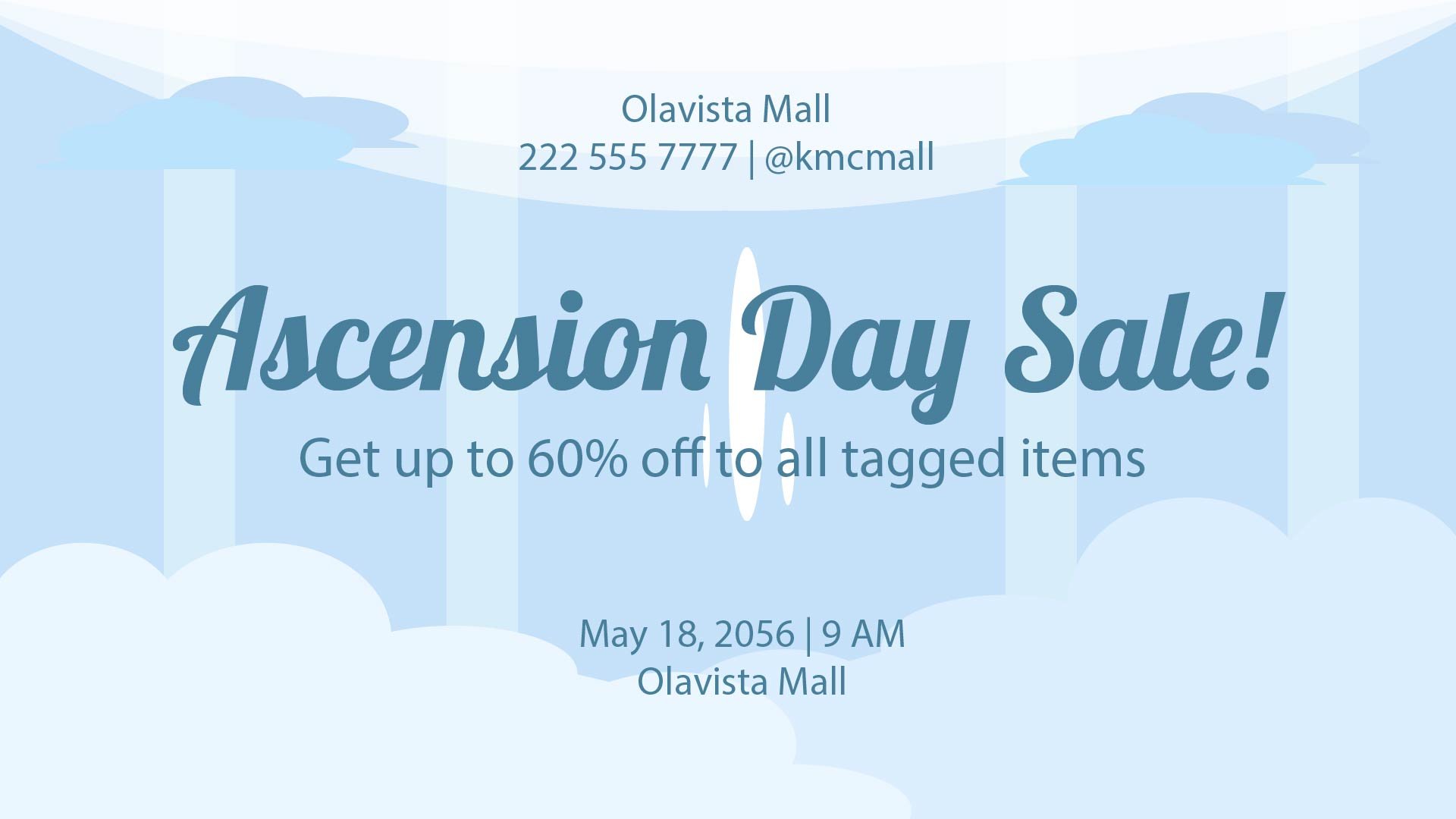 Free Ascension Day Flyer Background