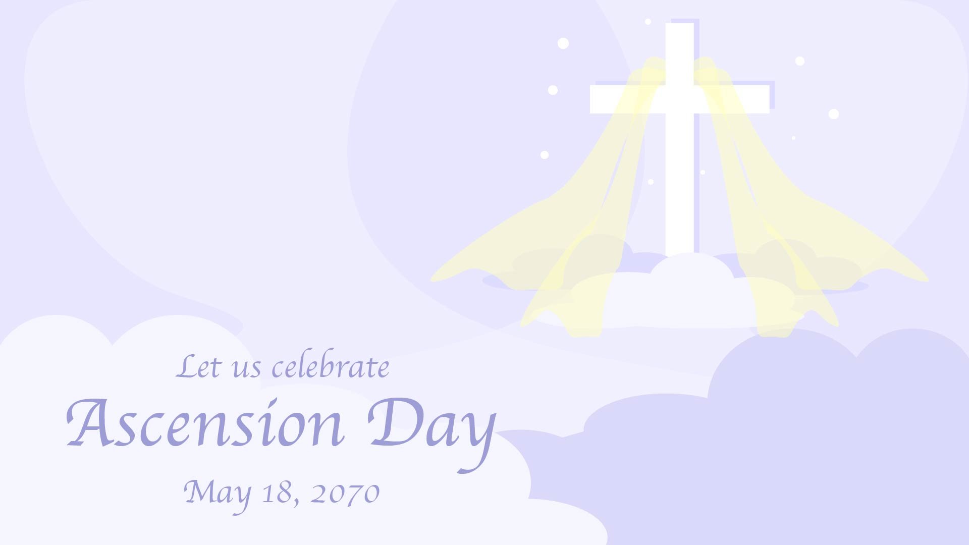 Free Ascension Day Invitation Background