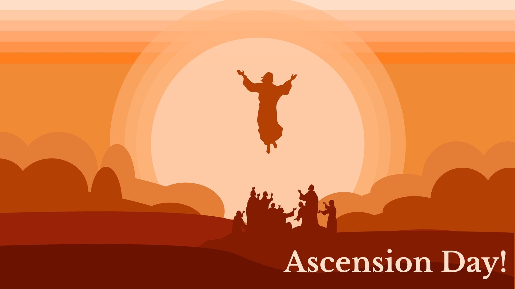 Ascension Day Drawing Background