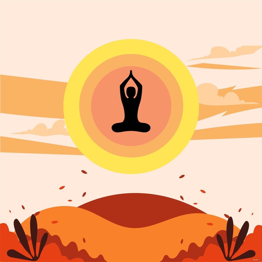Happy International Yoga Day Illustration