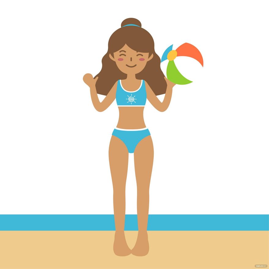 Free First Day of Summer Cartoon Vector in Illustrator, PSD, EPS, SVG, JPG, PNG