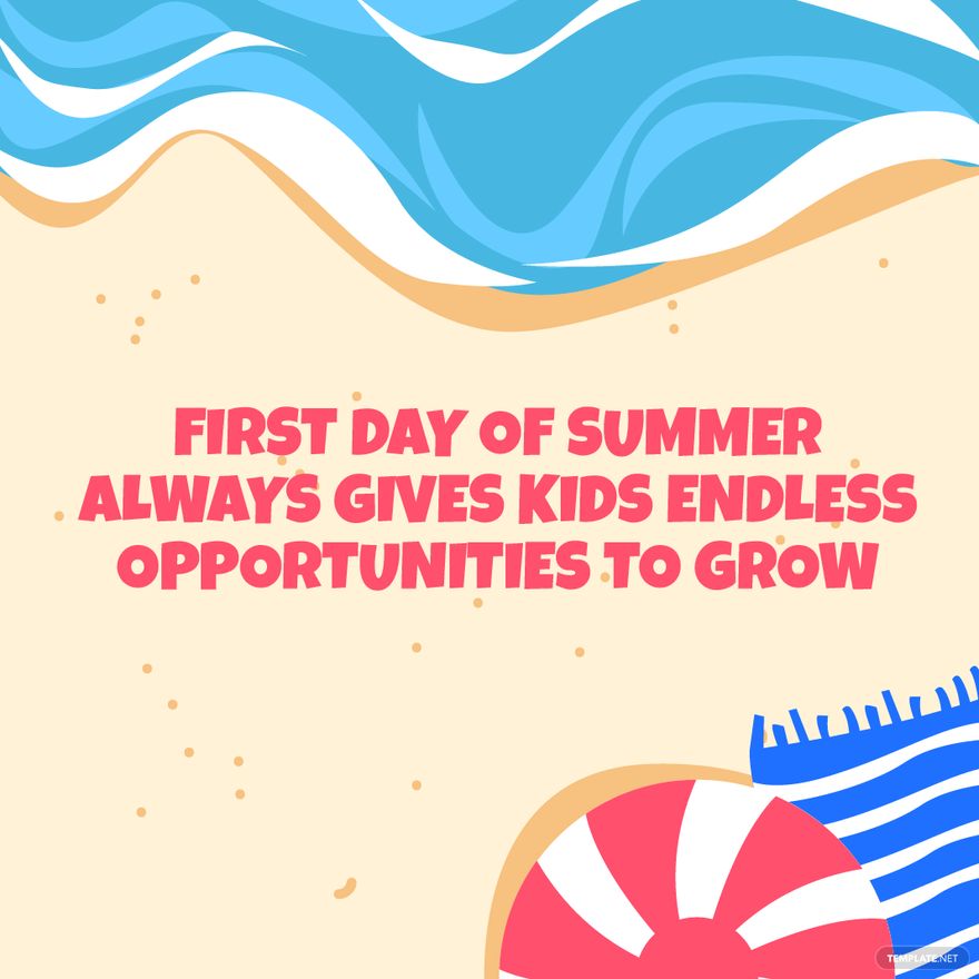 Free First Day of Summer Poster Vector Download in Illustrator, PSD