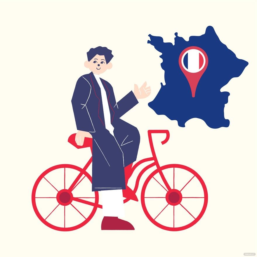 Tour de France Cartoon Vector