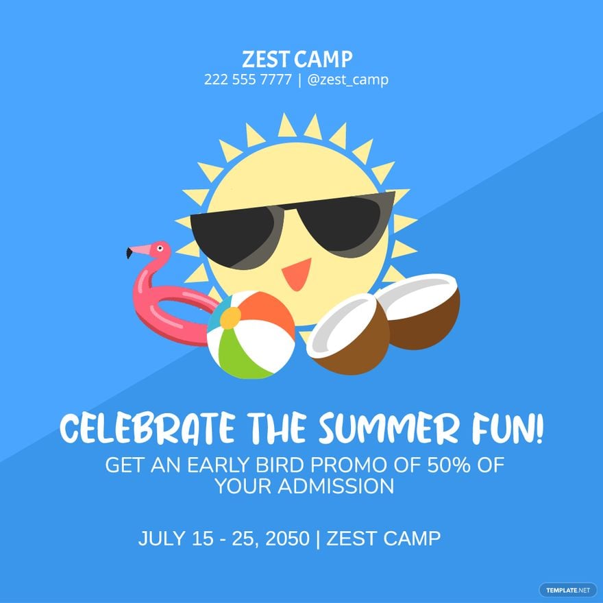 Free First Day of Summer Poster Vector Download in Illustrator, PSD