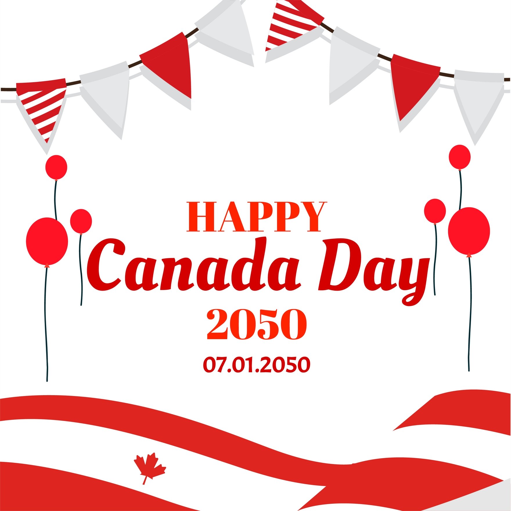 Canada Day Greeting Card Vector