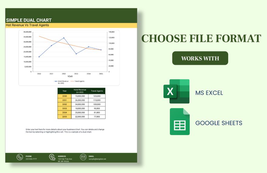 Free Free Simple Dual Chart - Google Sheets, Excel | Template.net