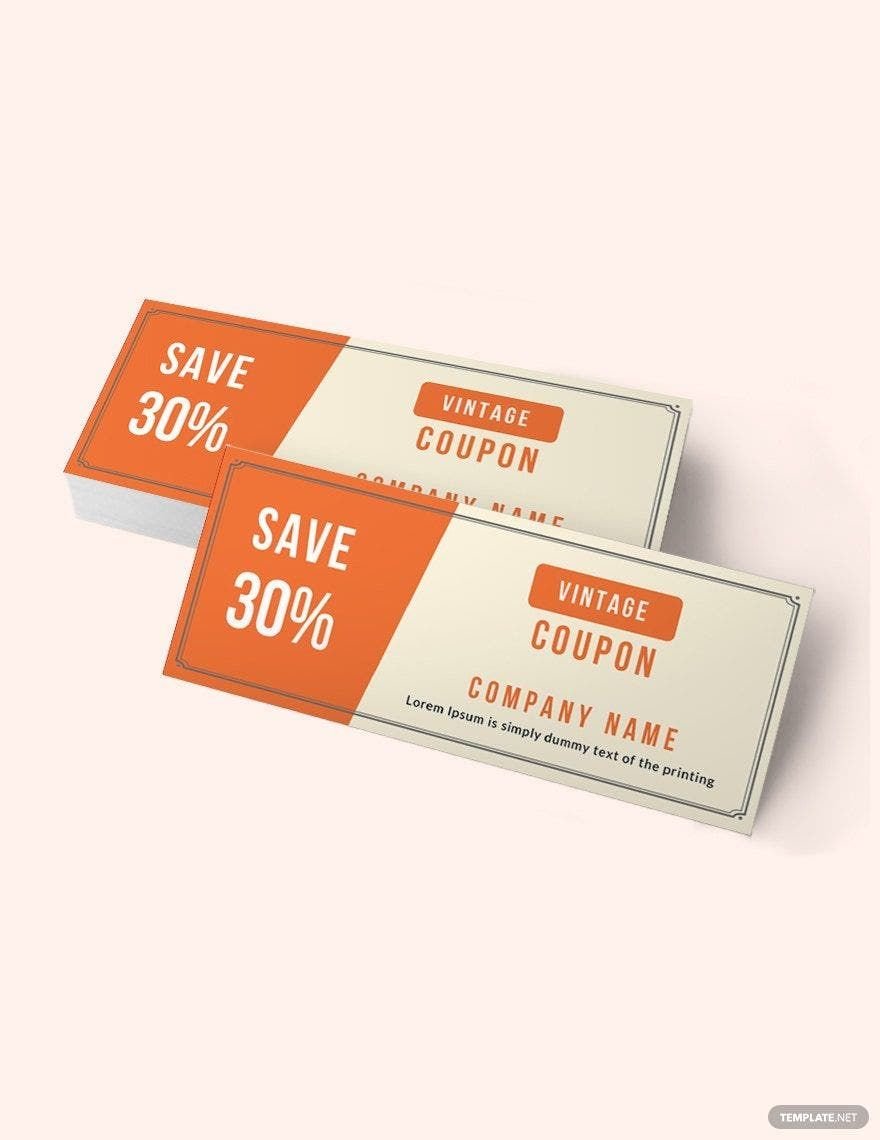 Vintage Blank Coupon Template