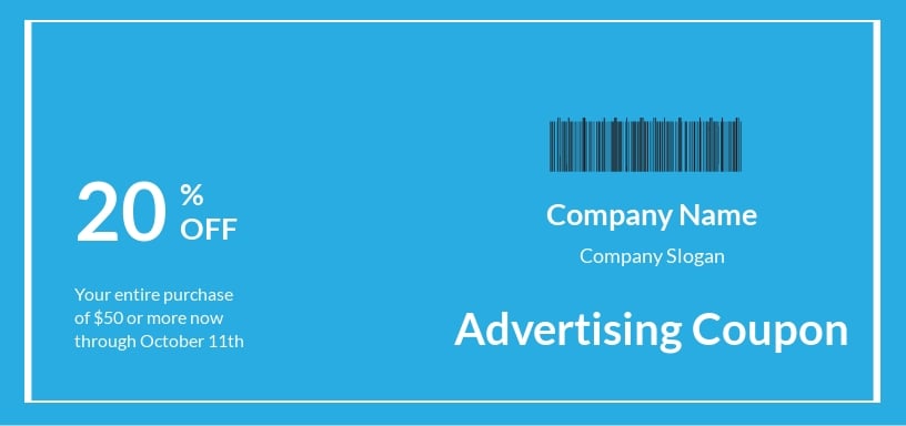 Blank Advertising Coupon Template - Word, Apple Pages, Publisher