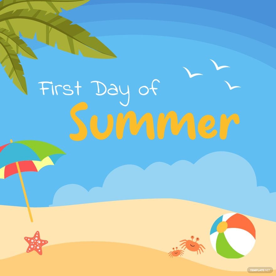 Free First Day of Summer Vector