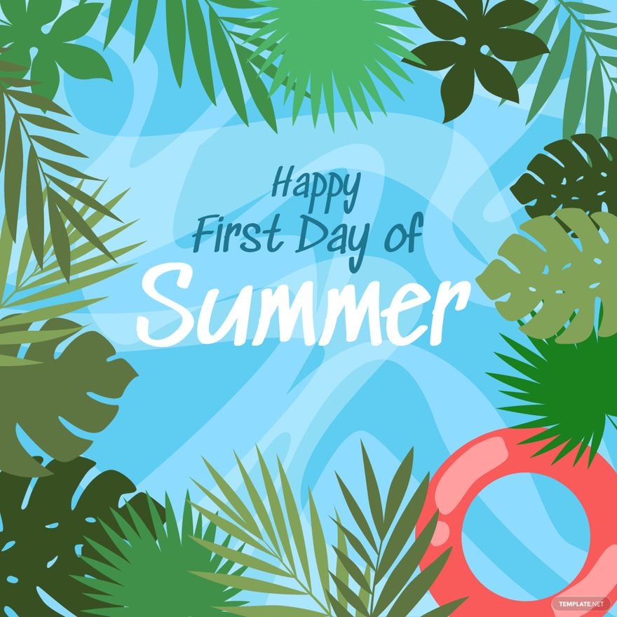 Free Happy First Day of Summer Vector